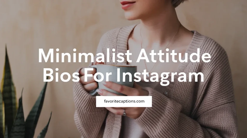 Minimalist Attitude Bios for Instagram