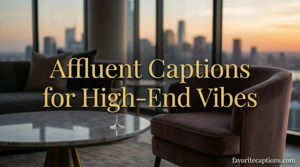 Affluent Captions for High-End Vibes