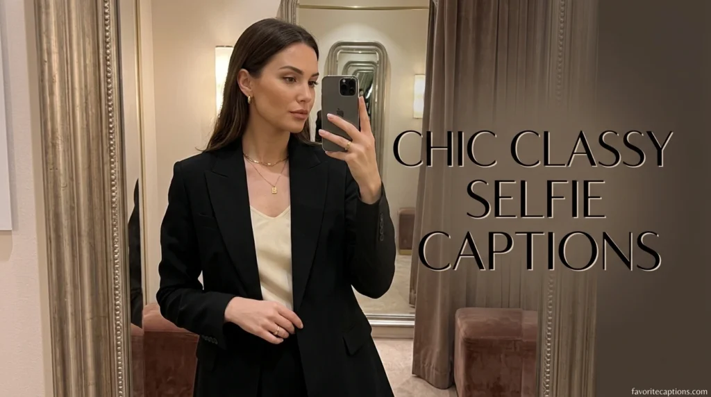 Chic Classy Selfie Captions