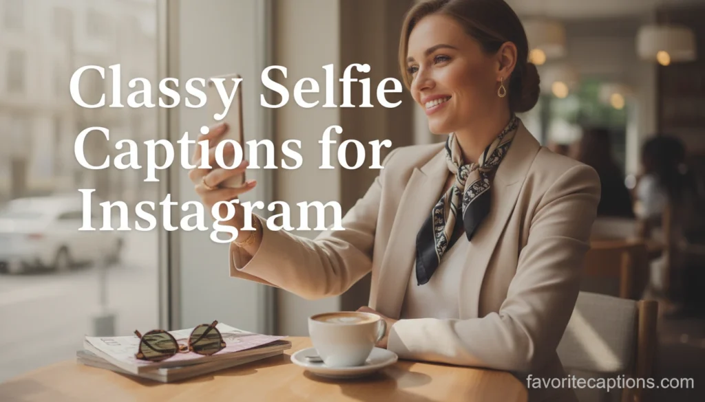 Classy Selfie Captions for Instagram
