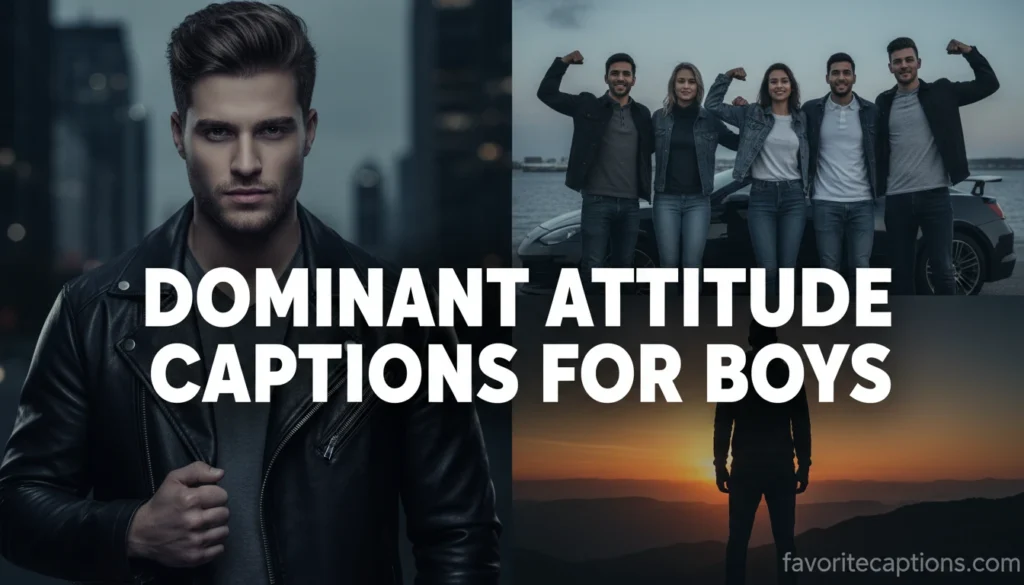 Dominant Attitude Captions for Boys