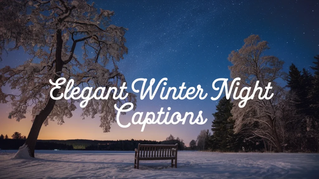 Elegant Winter Night Captions