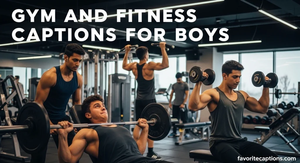 Gym and Fitness Captions for Boys