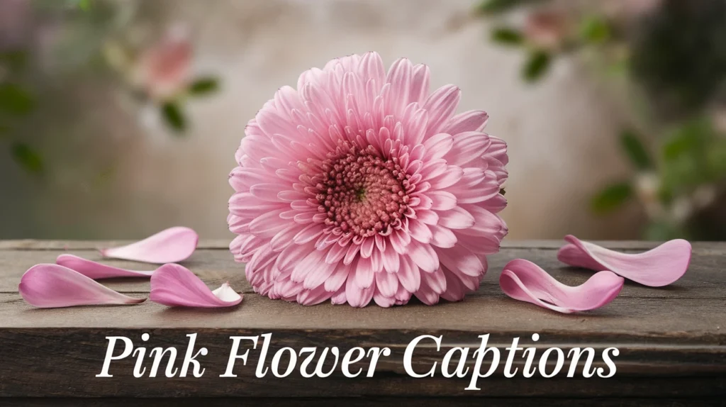 Pink Flower Captions