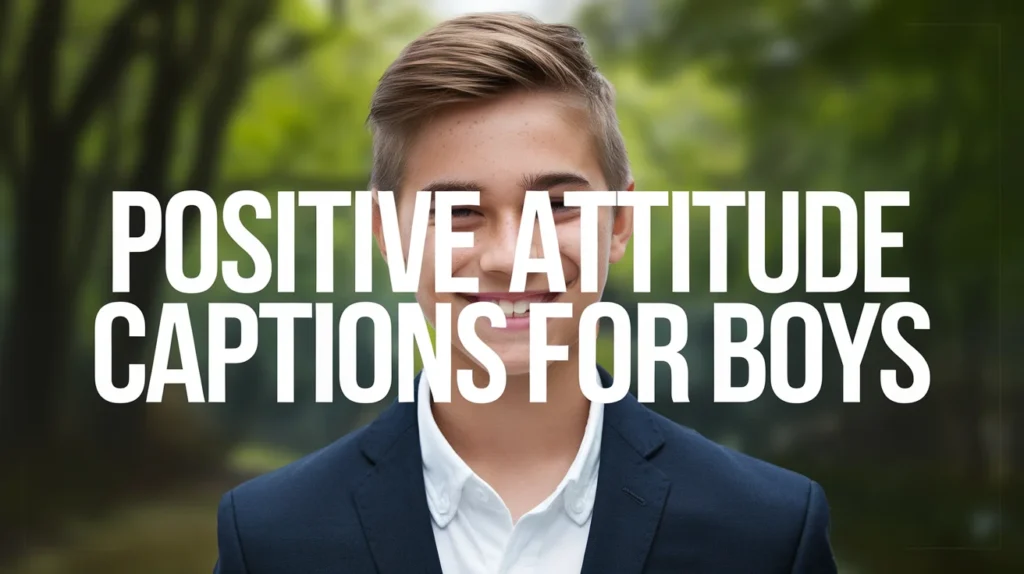 Positive Attitude Captions for Boys