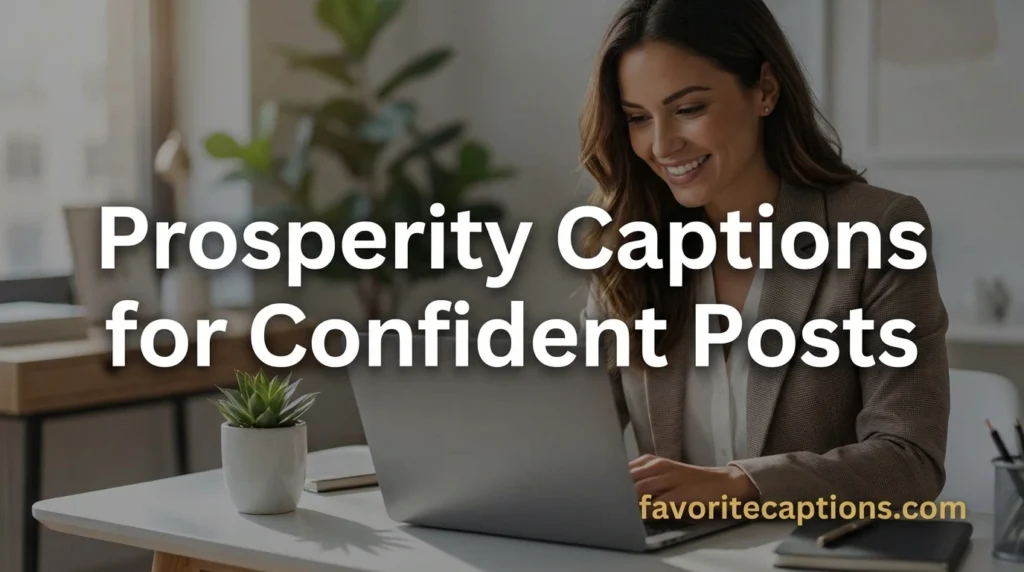 Prosperity Captions for Confident Posts