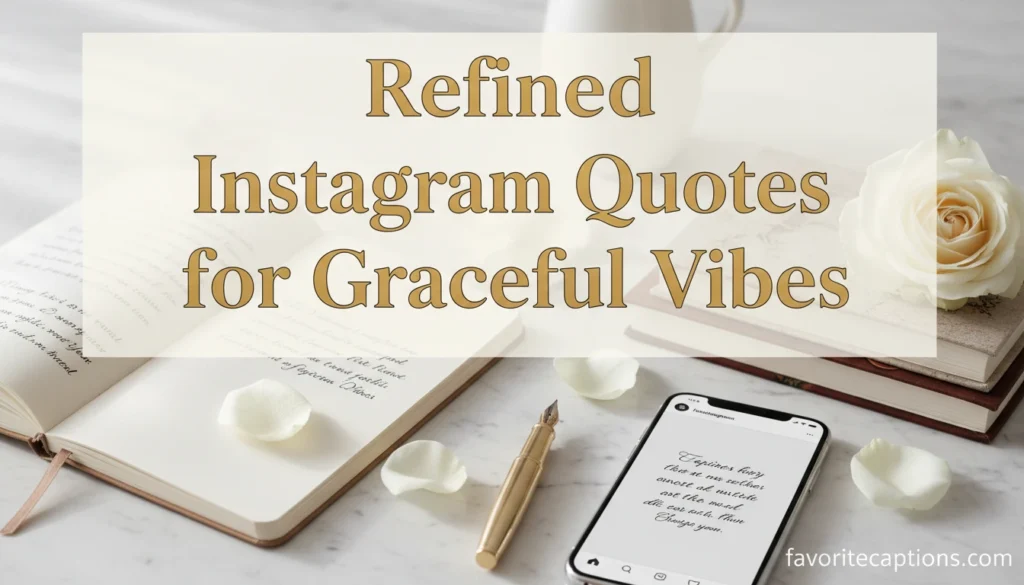 Refined Instagram Quotes for Graceful Vibes