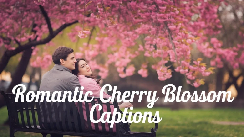 Romantic Cherry Blossom Captions