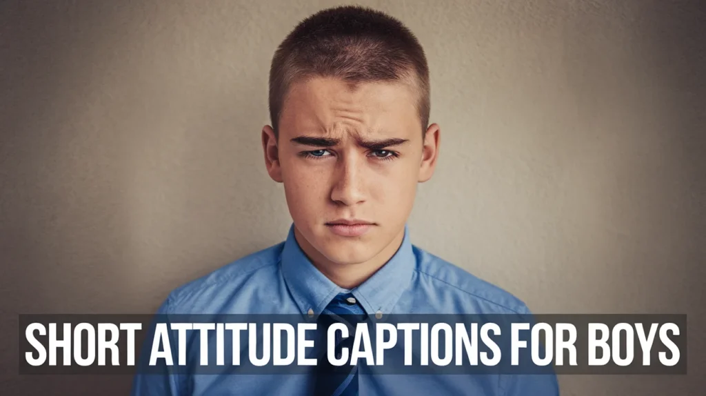 Short Attitude Captions for Boys