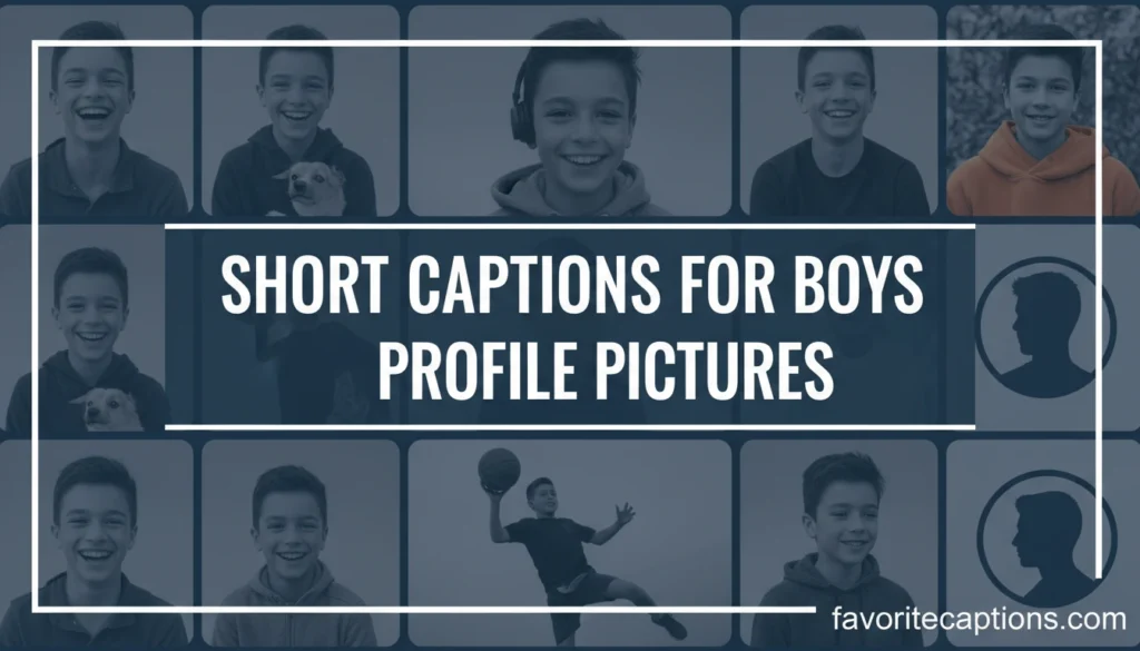 Short Captions for Boys Profile Pictures