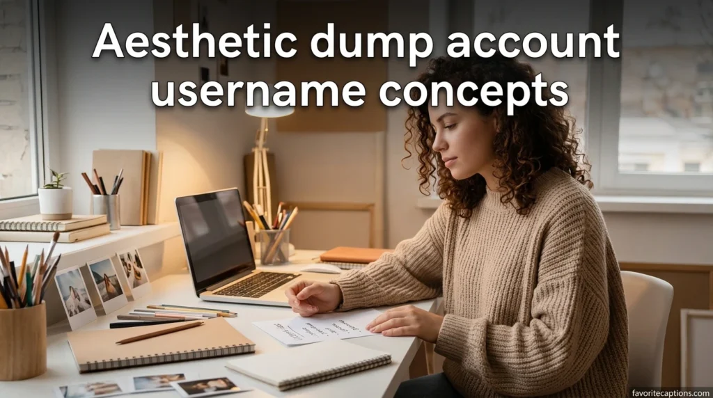 Aesthetic dump account username concepts