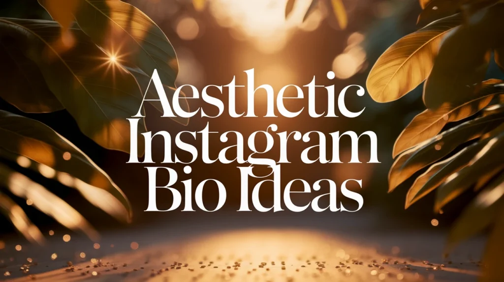 Aesthetic Instagram Bio Ideas