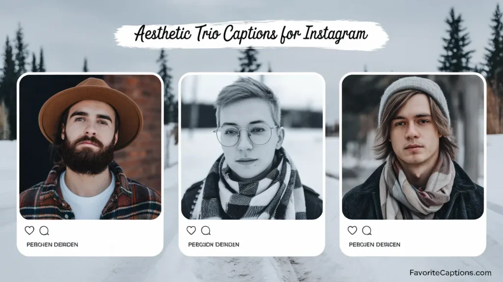 Aesthetic Trio Captions for Instagram