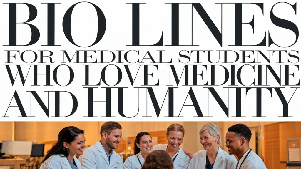 Bio Lines for Medical Students Who Love Medicine and Humanity