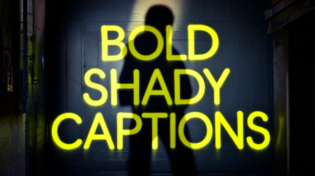 Bold Shady Captions