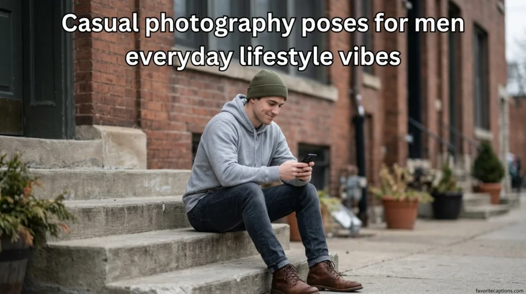 Casual photography poses for men everyday lifestyle vibes