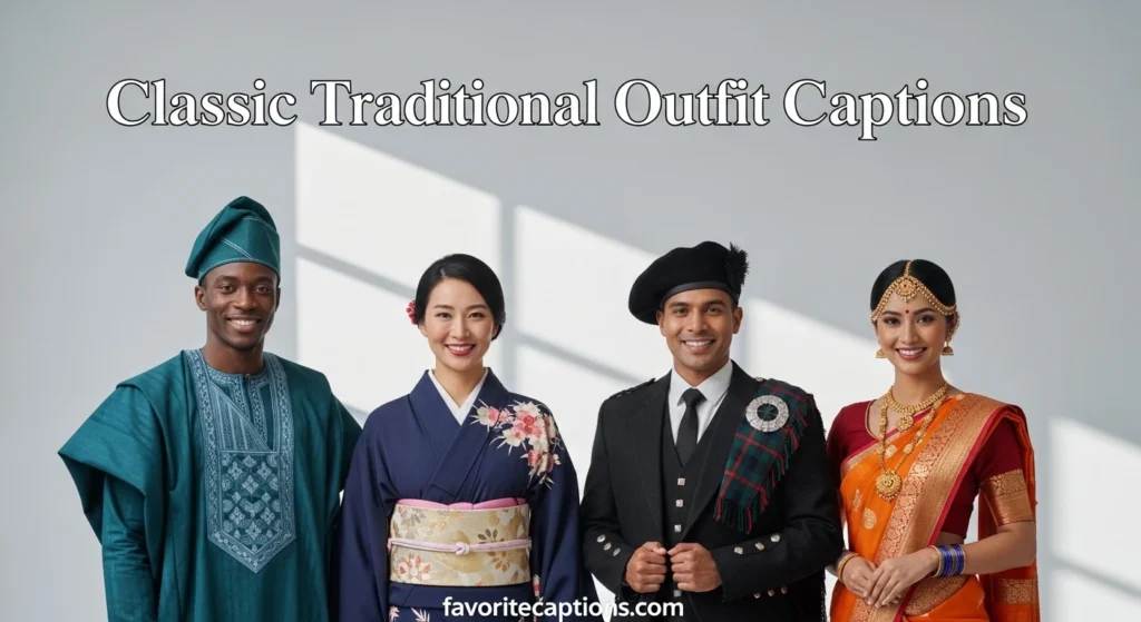 Classic Traditional Outfit Captions