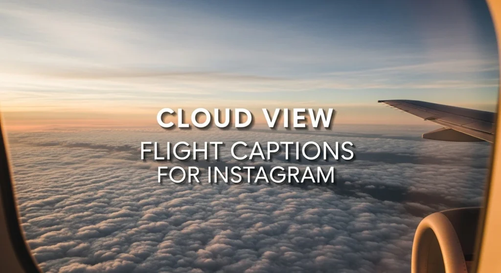 Cloud View Flight Captions for Instagram