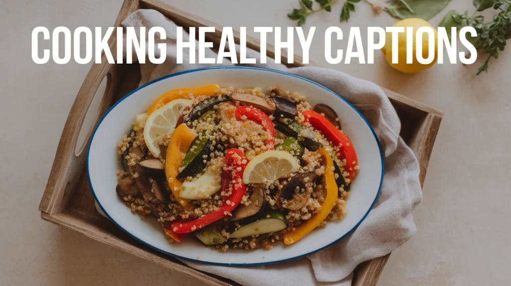 Cooking Healthy Captions