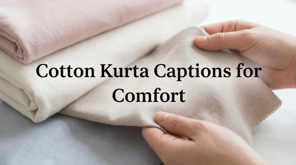 Cotton Kurta Captions for Comfort