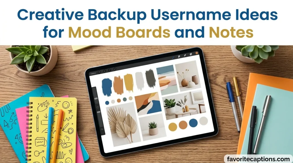 Creative Backup Username Ideas for Mood Boards and Notes