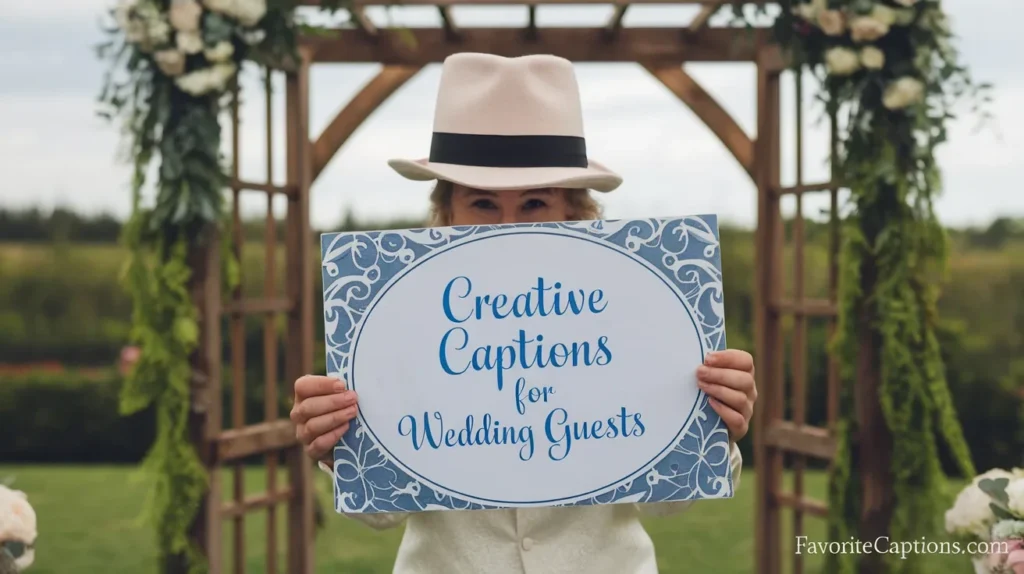 Creative captions for wedding guests