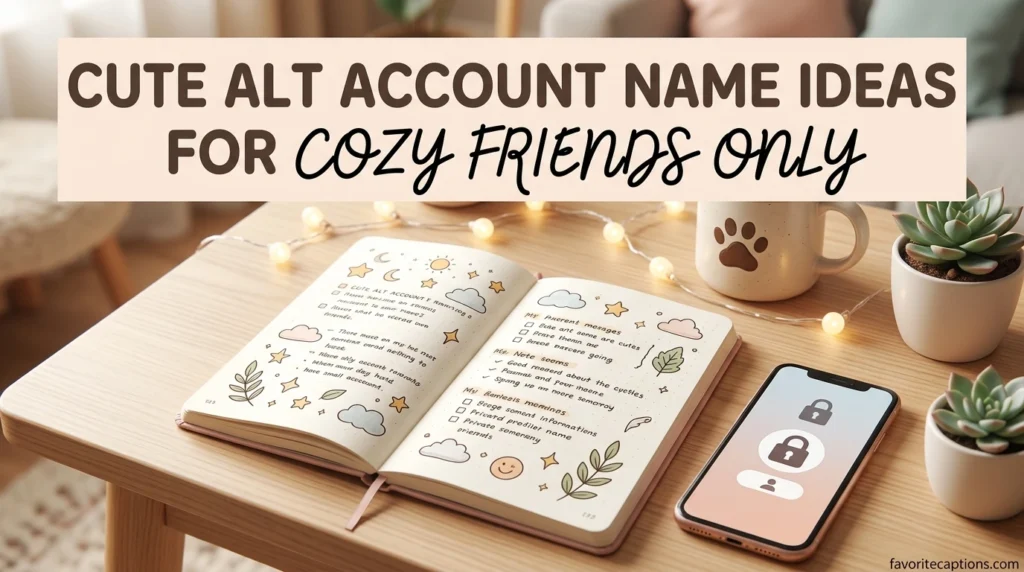 Cute Alt Account Name Ideas for Cozy Friends Only