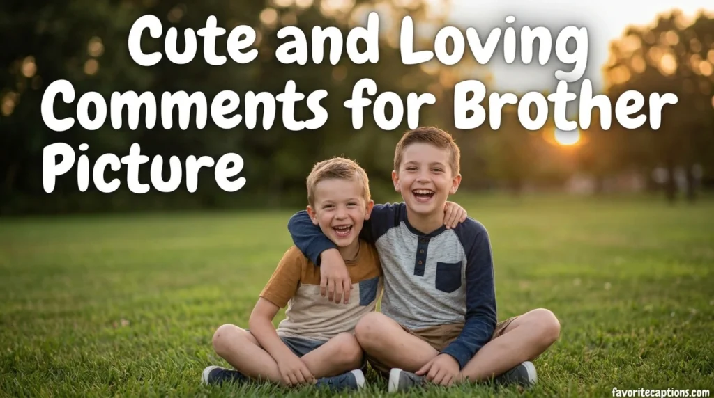 Cute and Loving Comments for Brother Picture