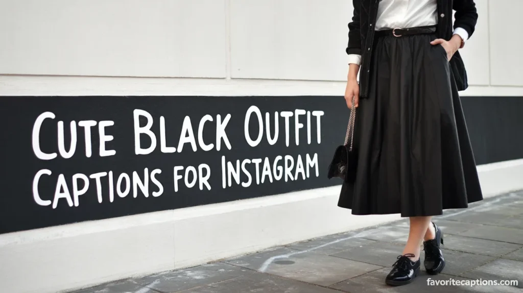 Cute Black Outfit Captions for Instagram