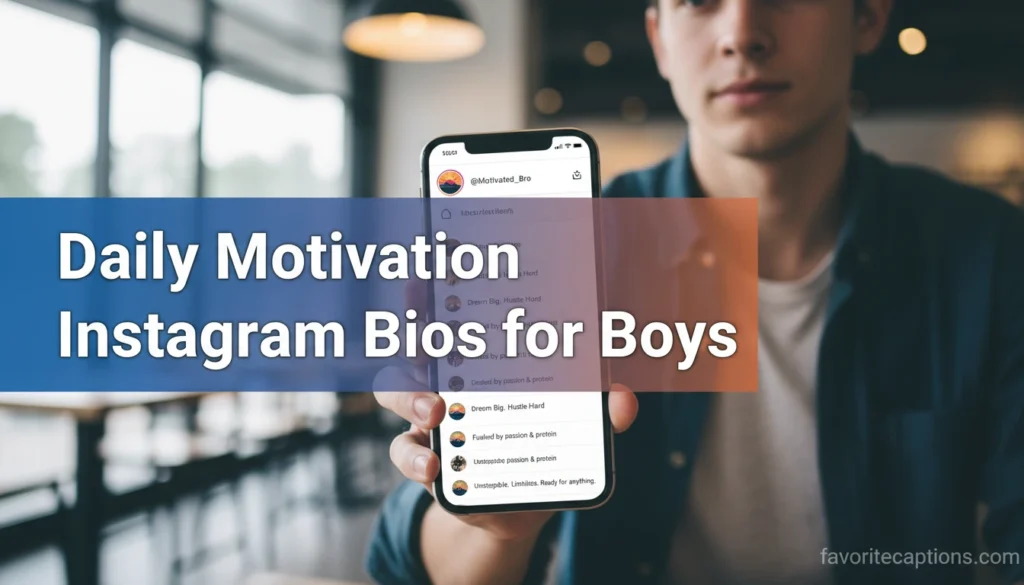 Daily Motivation Instagram Bios for Boys