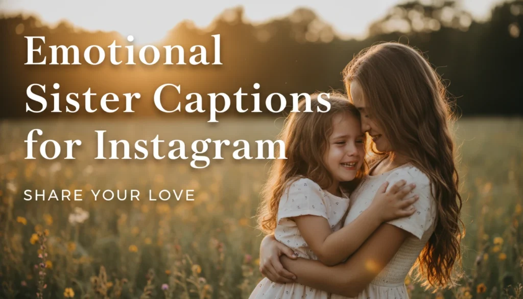 Emotional Sister Captions for Instagram