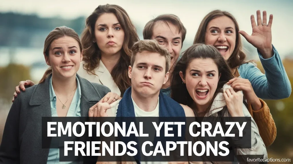 Emotional Yet Crazy Friends Captions