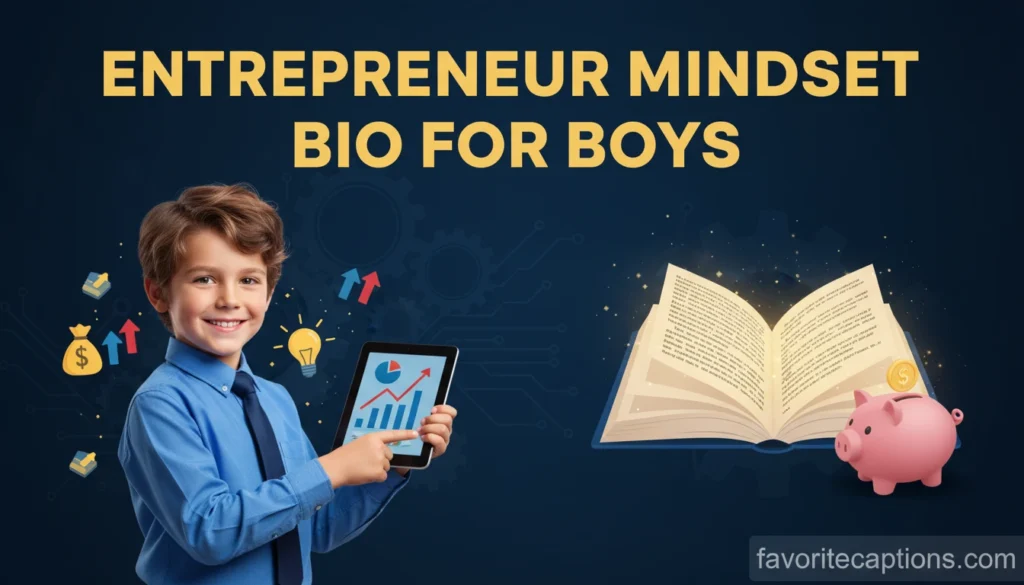 Entrepreneur Mindset Bio for Boys