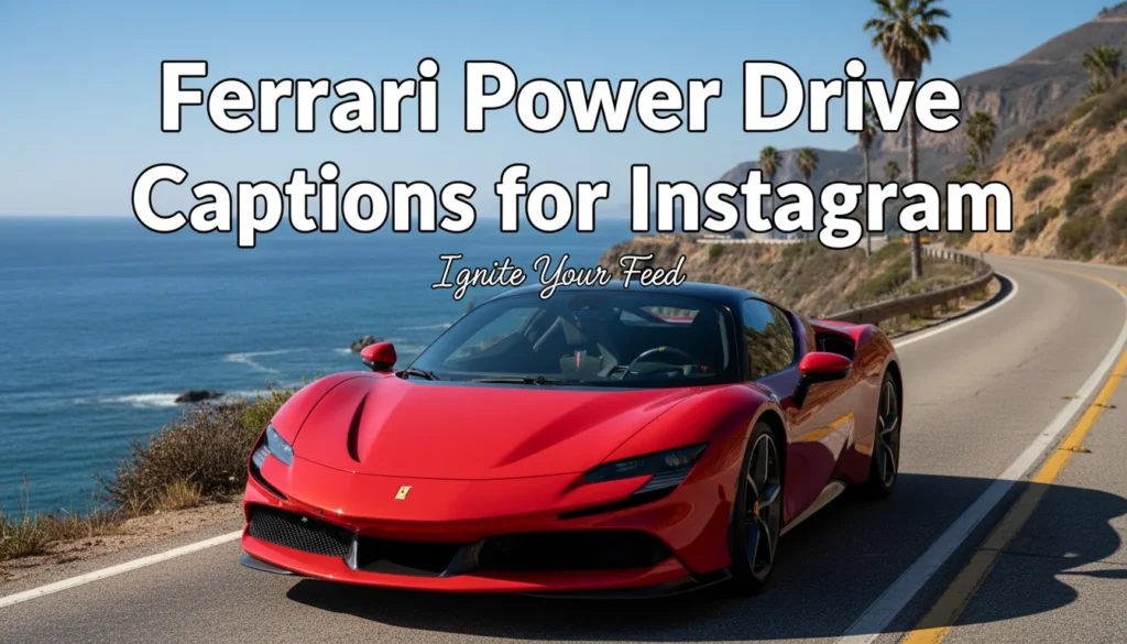 Ferrari Power Drive Captions for Instagram