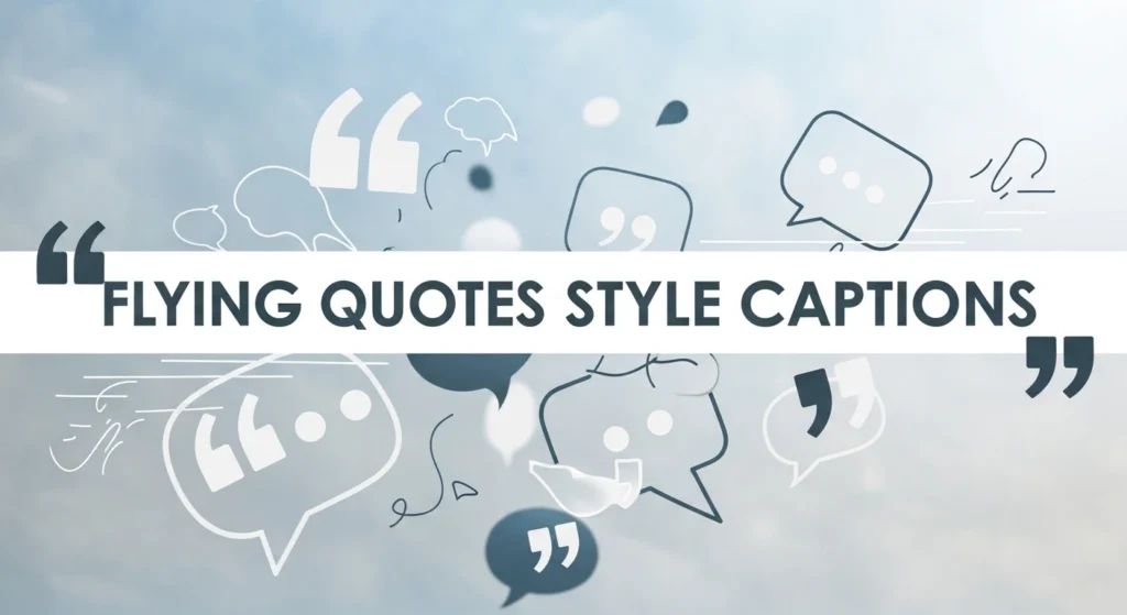 Flying Quotes Style Captions
