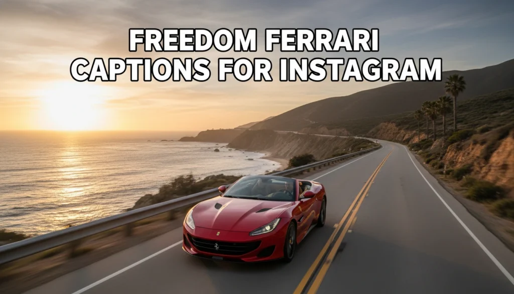 Freedom Ferrari Captions for Instagram
