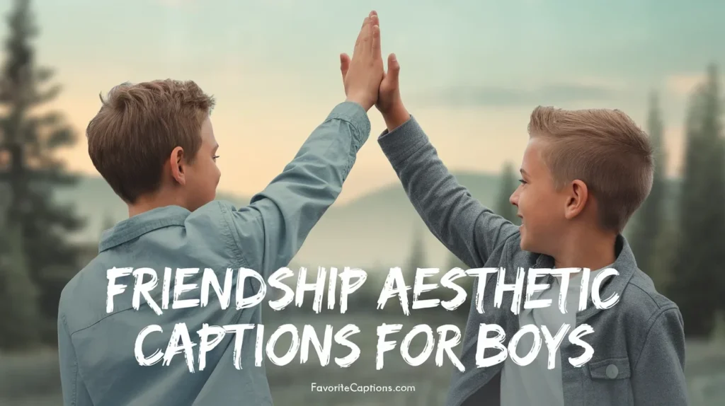 Friendship Aesthetic Captions for Boys