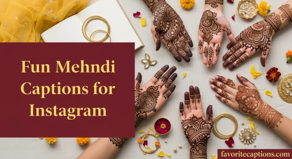 Fun Mehndi Captions for Instagram
