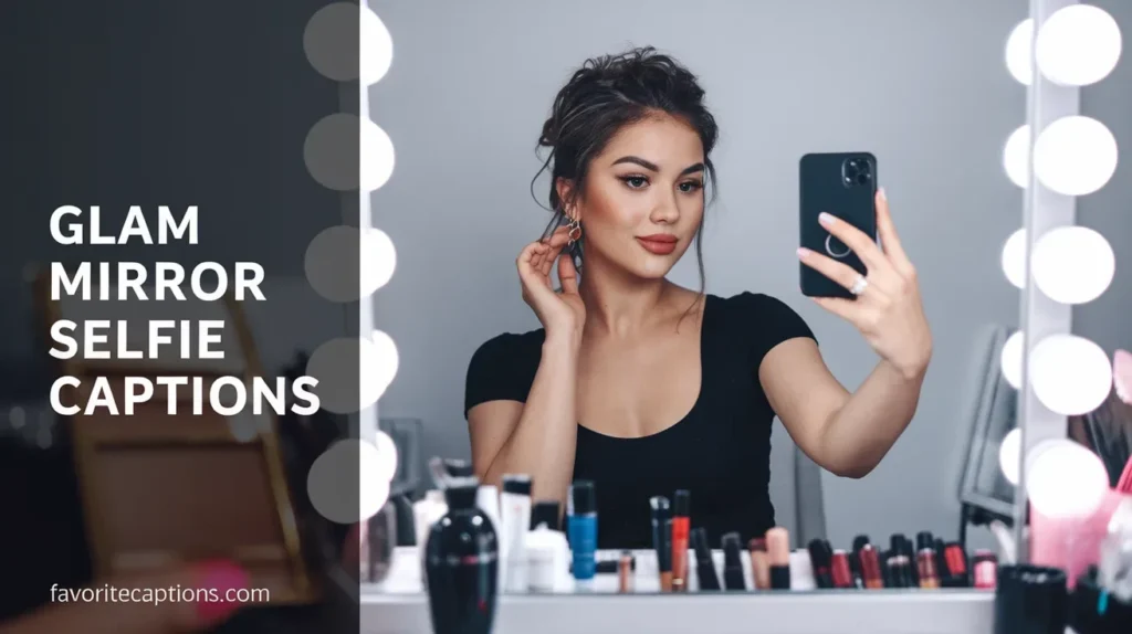 Glam Mirror Selfie Captions