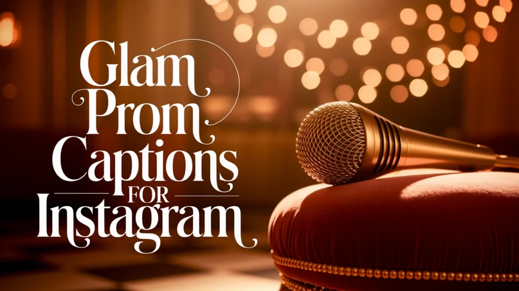 Glam Prom Captions for Instagram