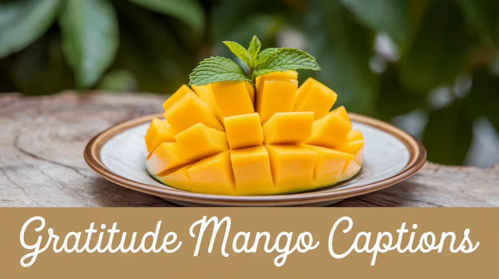 Gratitude Mango Captions