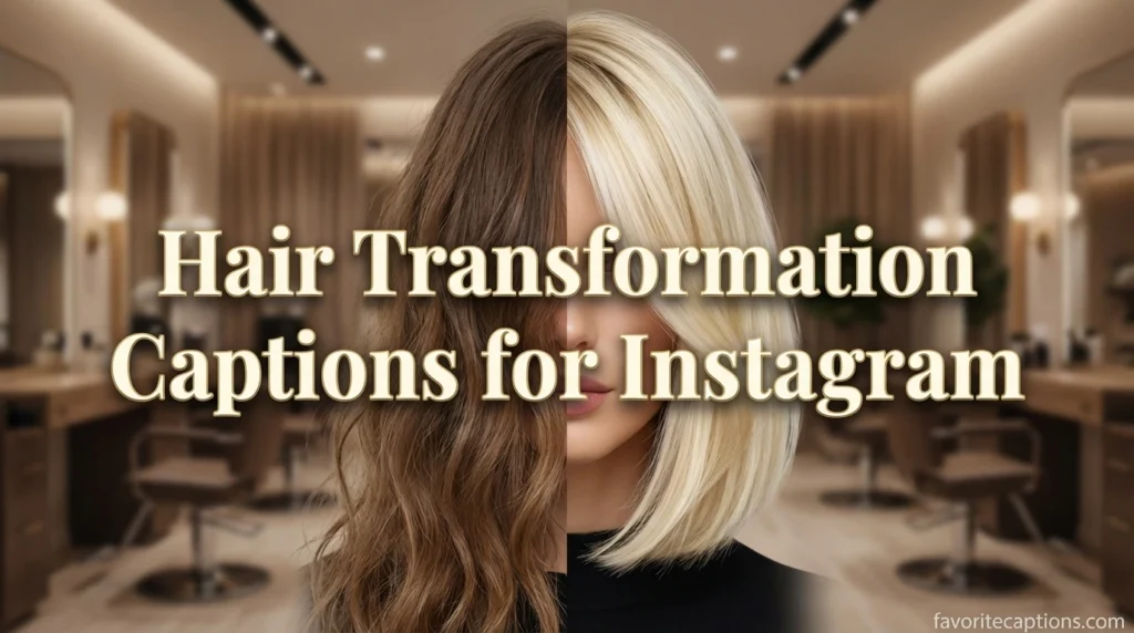 Hair Transformation Captions for Instagram