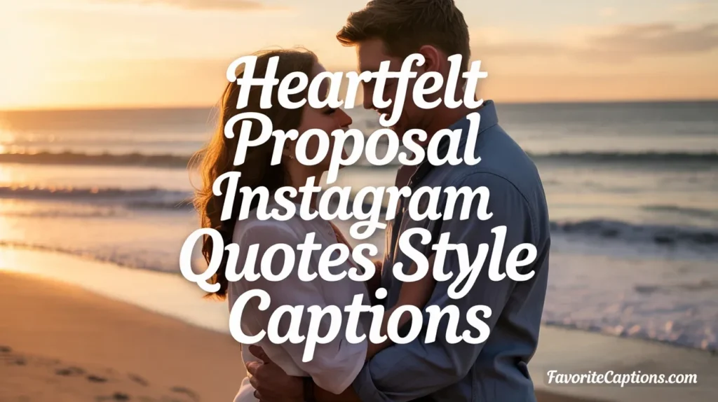 Heartfelt Proposal Instagram Quotes Style Captions