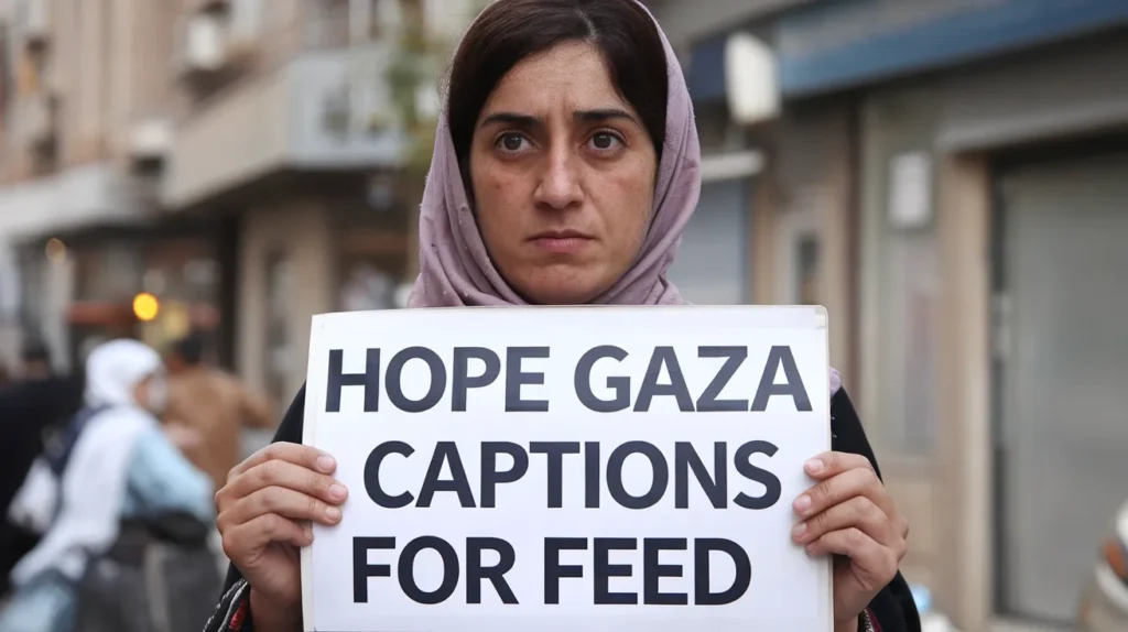 Hope Gaza Captions for Feed