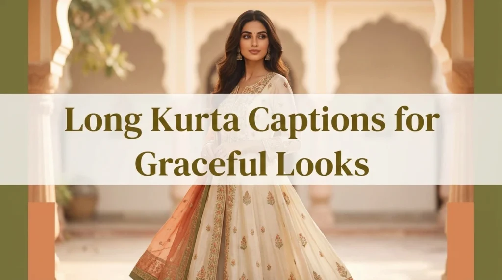 Long Kurta Captions for Graceful Looks