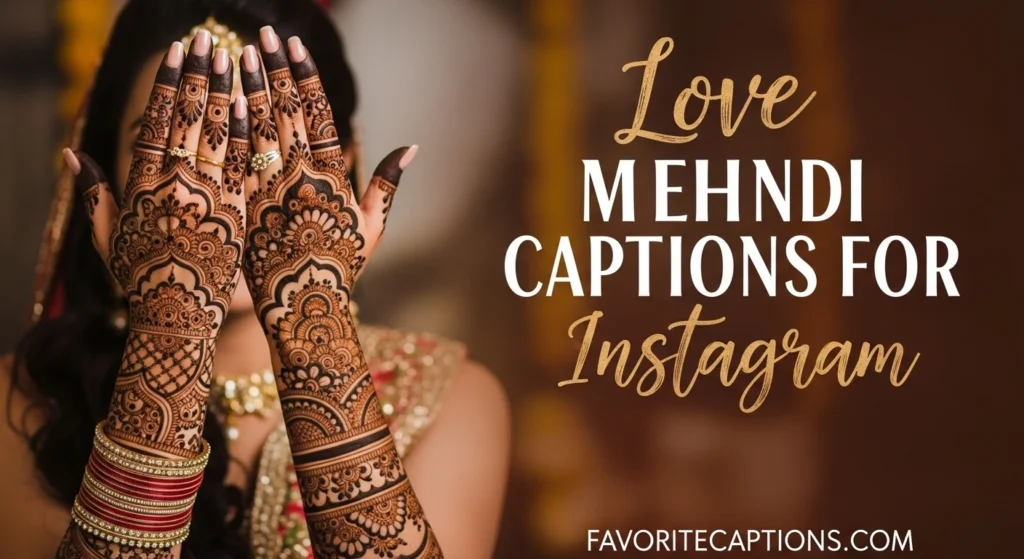 Love Mehndi Captions for Instagram