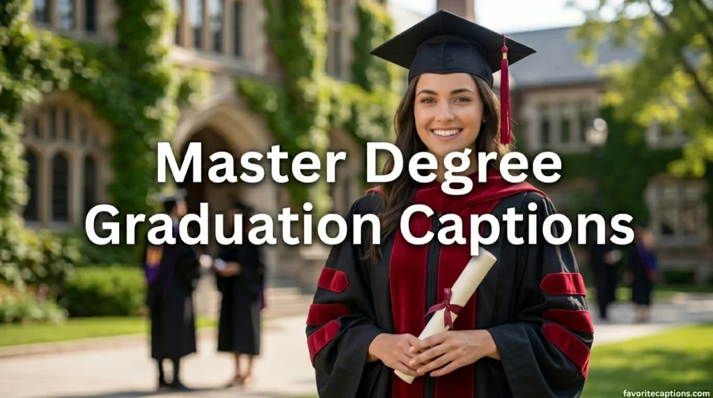 Master Degree Graduation Captions