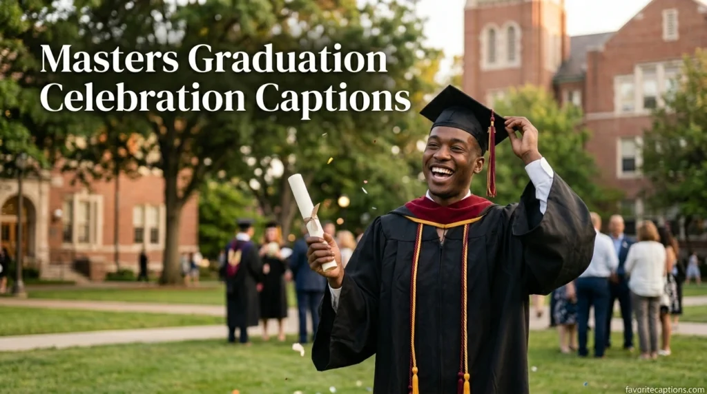 Masters Graduation Celebration Captions