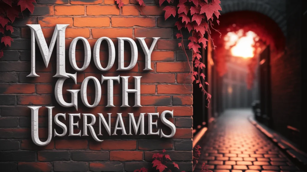 Moody Goth Usernames