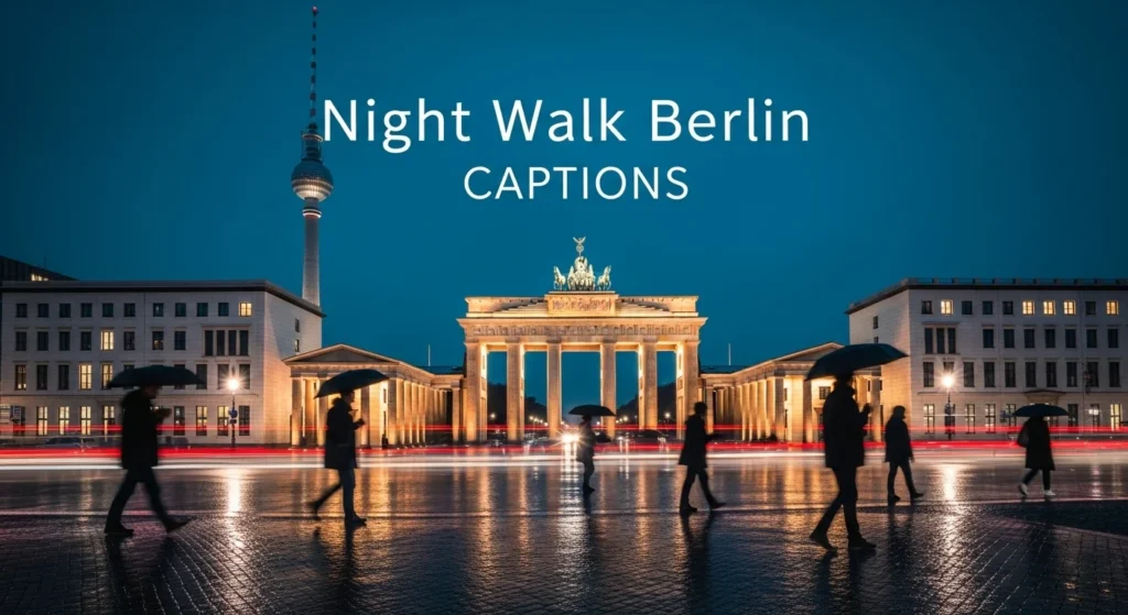 Night Walk Berlin Captions